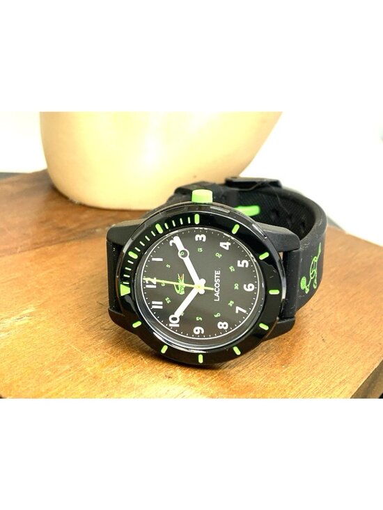 Lacoste Womens Kids Watch 2030052 Quartz Mini Tennis Green Dial Rubber Band 35mm main image 12